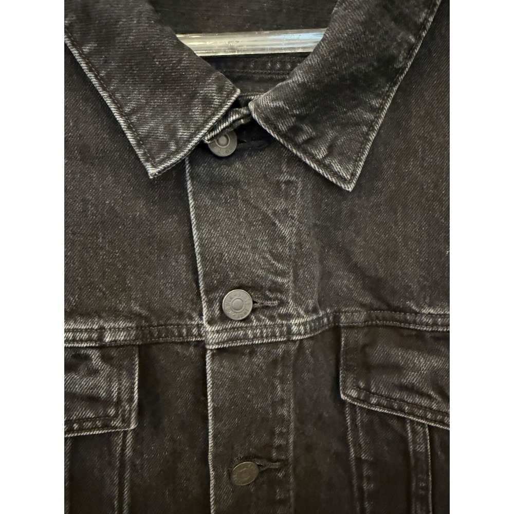 Edwin Trucker Denim Jacket Black Oversized‎ Streetwear Anthro Size M, Y2K - Picture 7 of 12